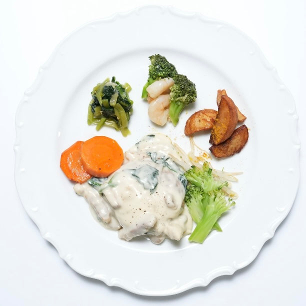 〔34〕ハンバーグほうれん草パンチェッタソース弁当